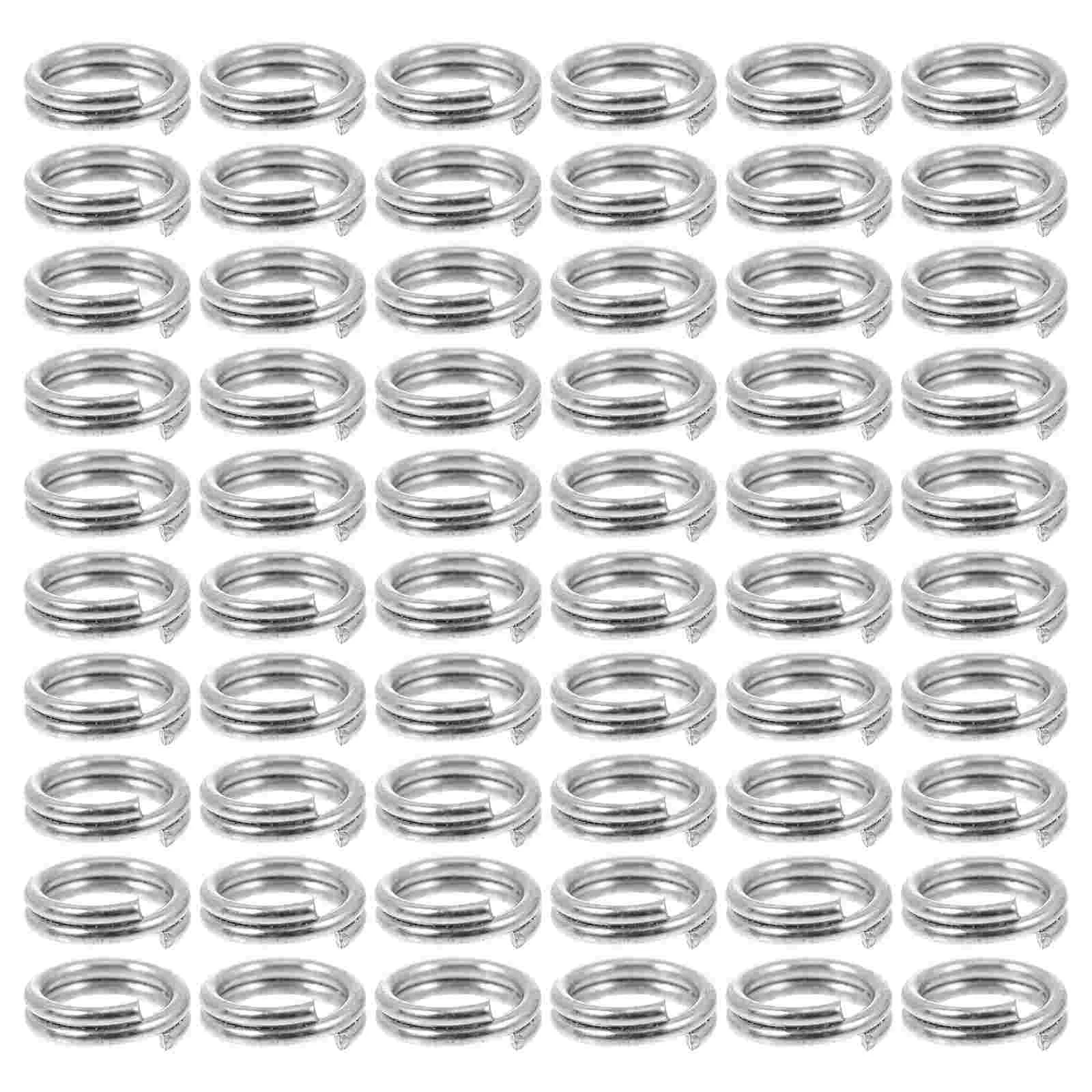 

100 Pcs Double Circle Fishing Assistant Circles Rings Stainless Steel Jump Tool Lure Bass Tackle Addition Link Gear