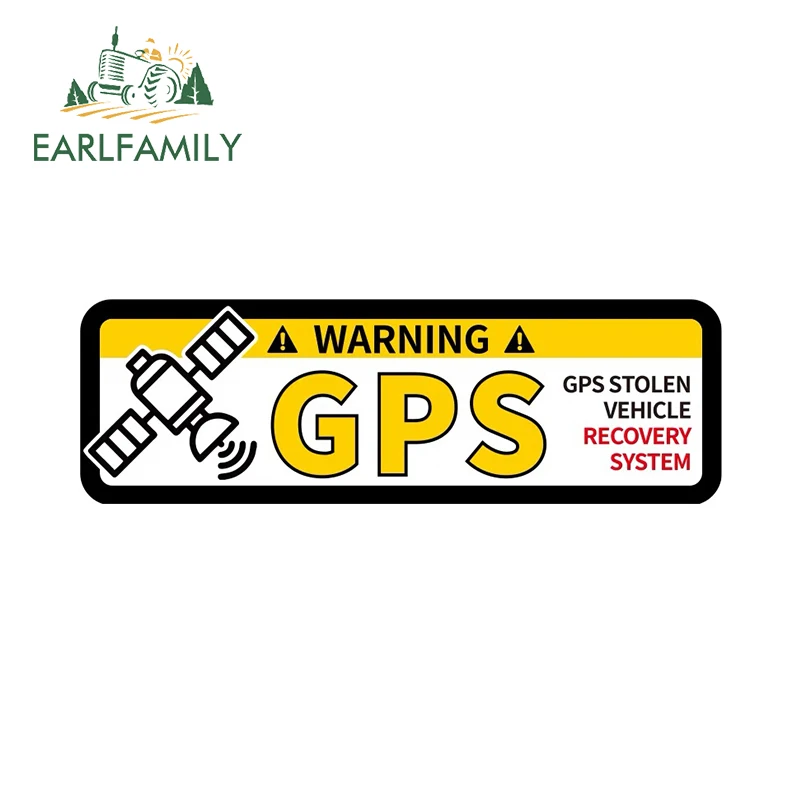 EARLFAMILY 13 см креативная предупреждающая наклейка на автомобиль с GPS не