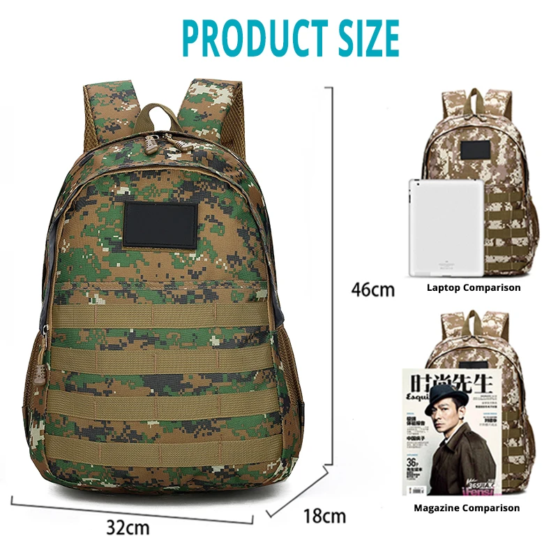 Camouflage Backpack Men Large Capacity Army Military Tactical Backpack Men Outdoor Travel Rucksack Bag Hiking Camping Backpack