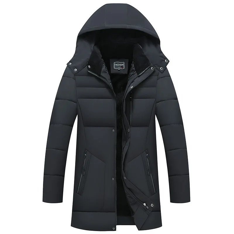 

2022 Winter New Men's Hooded Mid-length Down Padded Jacket Casual Padded Jacket for Men