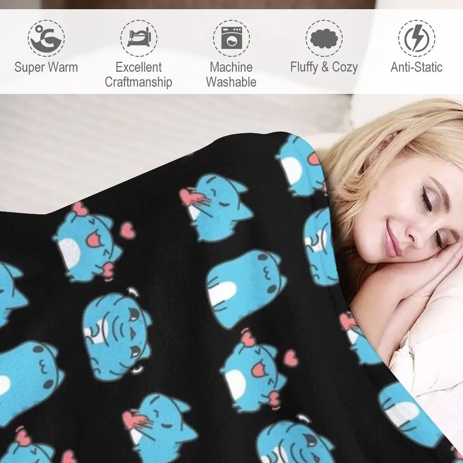 Одеяло Bugcat Capoo фланелевые для декоративного дивана одеяла в стиле аниме