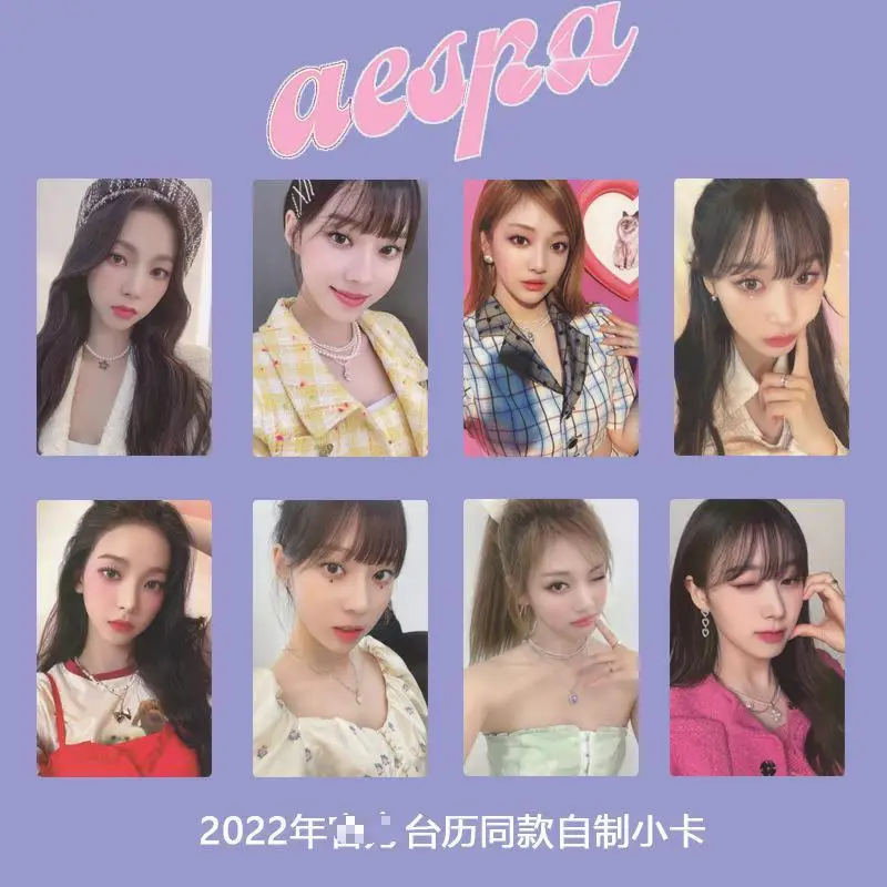 

Фотокарта KPOP aespa 2022 Настольный календарь в том же стиле самодельная карточка Yoo Ji Min зимняя ломо-карточка плакат Подарочная коллекция