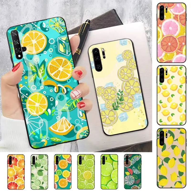 

Summer green leaves fruit lemon Phone Case For Huawei P 8 9 10 20 30 40 50 Pro Lite Psmart Honor 10 lite 70 Mate 20lite