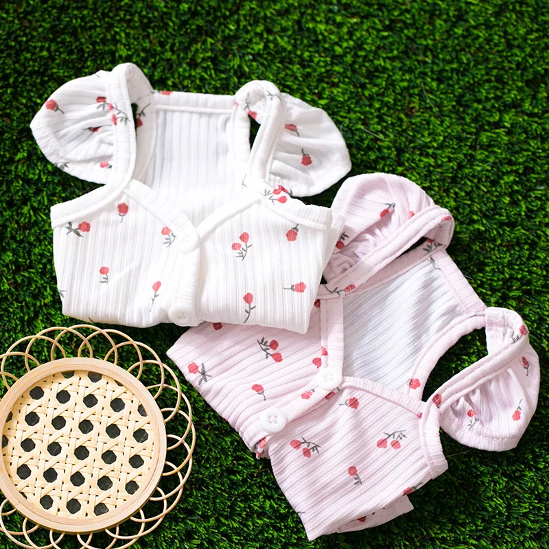 

Весенне-летняя маленькая юбка на бретелях с цветочным принтом для собак и щенков