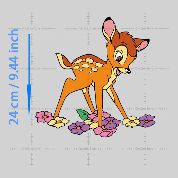 Фото Термоклеевые наклейки Bambi Thumper, самоклеящиеся, для глажения, термонаклейки для детей, для рукоделия и декора. №4