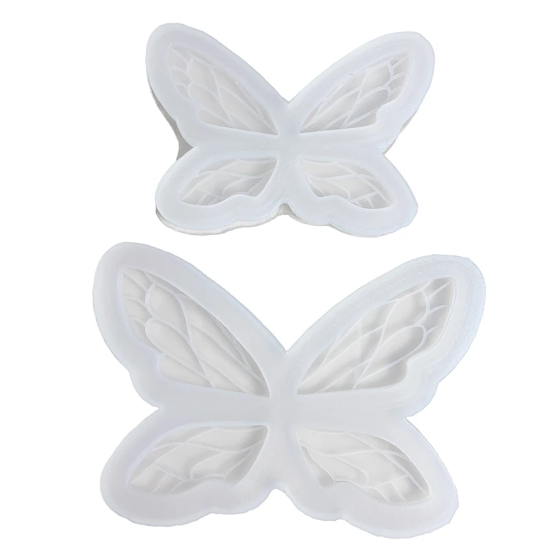 

Shiny Glossy Geometry Butterfly Elf Wings Silicone Epoxy Resin Mold DIY Keychain Pendant Jewelry for Bag Decorations