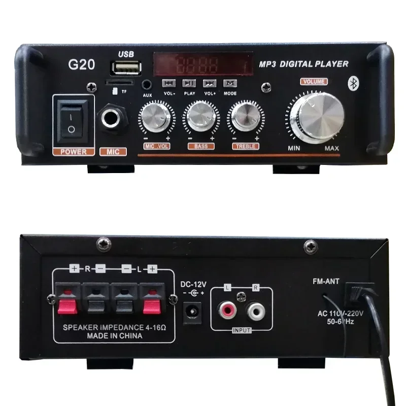 Цифровой настольный аудиоусилитель мощности с Bluetooth