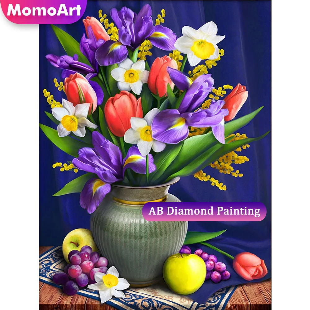 

MomoArt, Новое поступление, цветок AB, бриллиантовая фотокартина, алмазная живопись, вышивка крестиком, хобби ручной работы