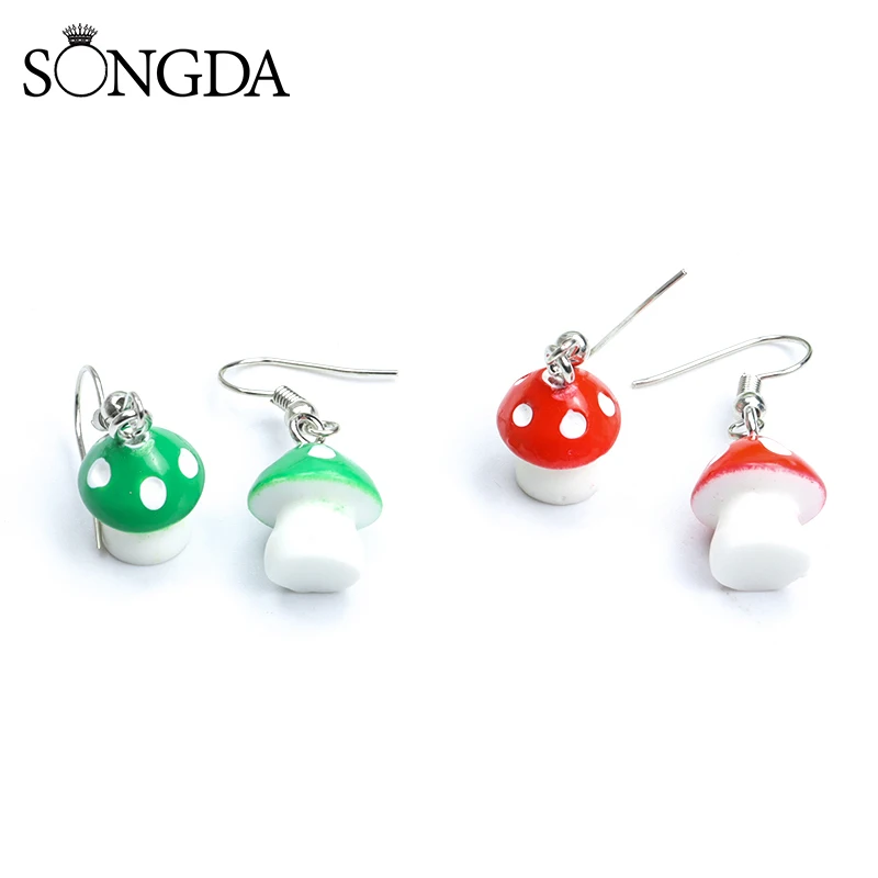

Cute Cartoon Mushroom Earring Acrylic Charms Fish Hook Drop Earrings for Women Girl Trendy Multicolour Ear Rings Jewelry Gifts