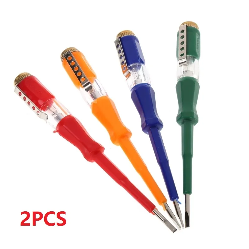 

New Portable LED Voltage 100-500V Test Pen Tester Flat Screwdriver Socket Detector Screw Driver Repair Electrician Tools