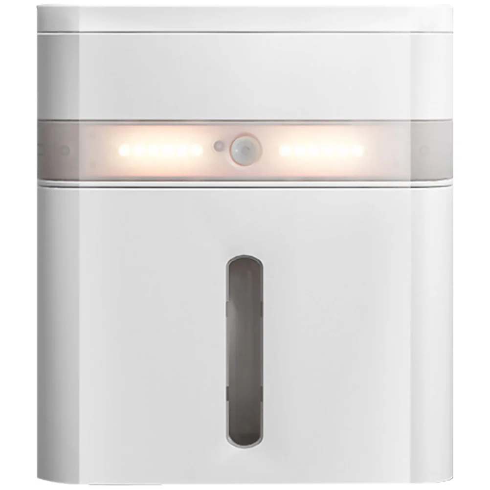 

1pc Smart Sensor Lighting Tissue Dispenser Bathroom Waterproof Roll Paper Shelf