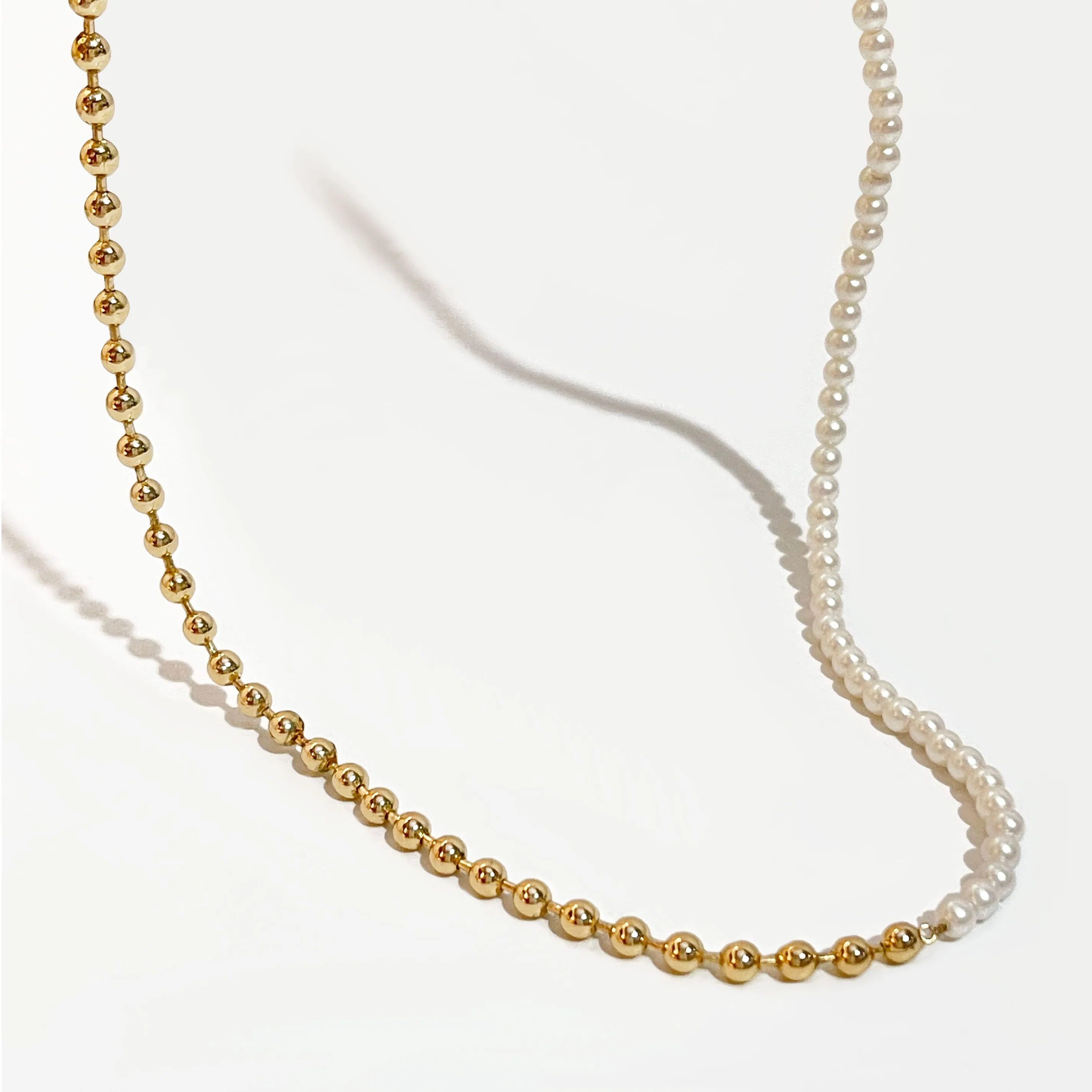 

Peri'sBox Fashion Elegant Asymmetric Mixed Bead Chain Choker For Women Shell Pearl OT Toggle Clasp Collar Necklaces