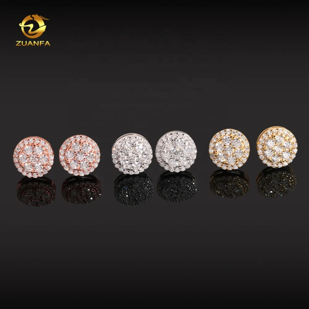 Ювелирные изделия модные мужские серьги из серебра 925 пробы с муассанитом и