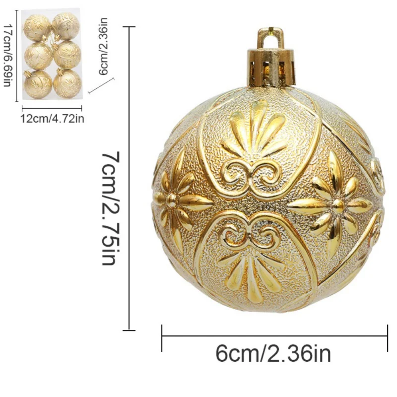 

Пластиковые елочные шары 6 шт.