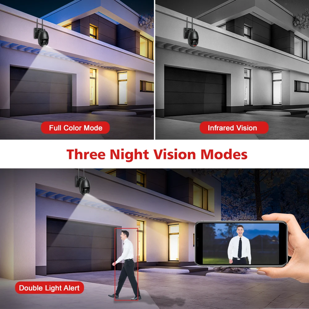 Фото BOAVISION HD 8MP WIFI/4G SIM-карта/POE наблюдения 2,8 мм 8 мм двойной объектив RU №5