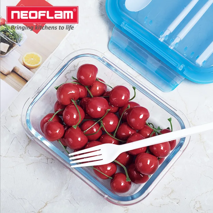 

Neoflame Glass Lunch Box, Microwave Oven Fresh-keeping Box Set, Sealed Box, Fresh-keeping Bowl, Tableware and Lunch Box