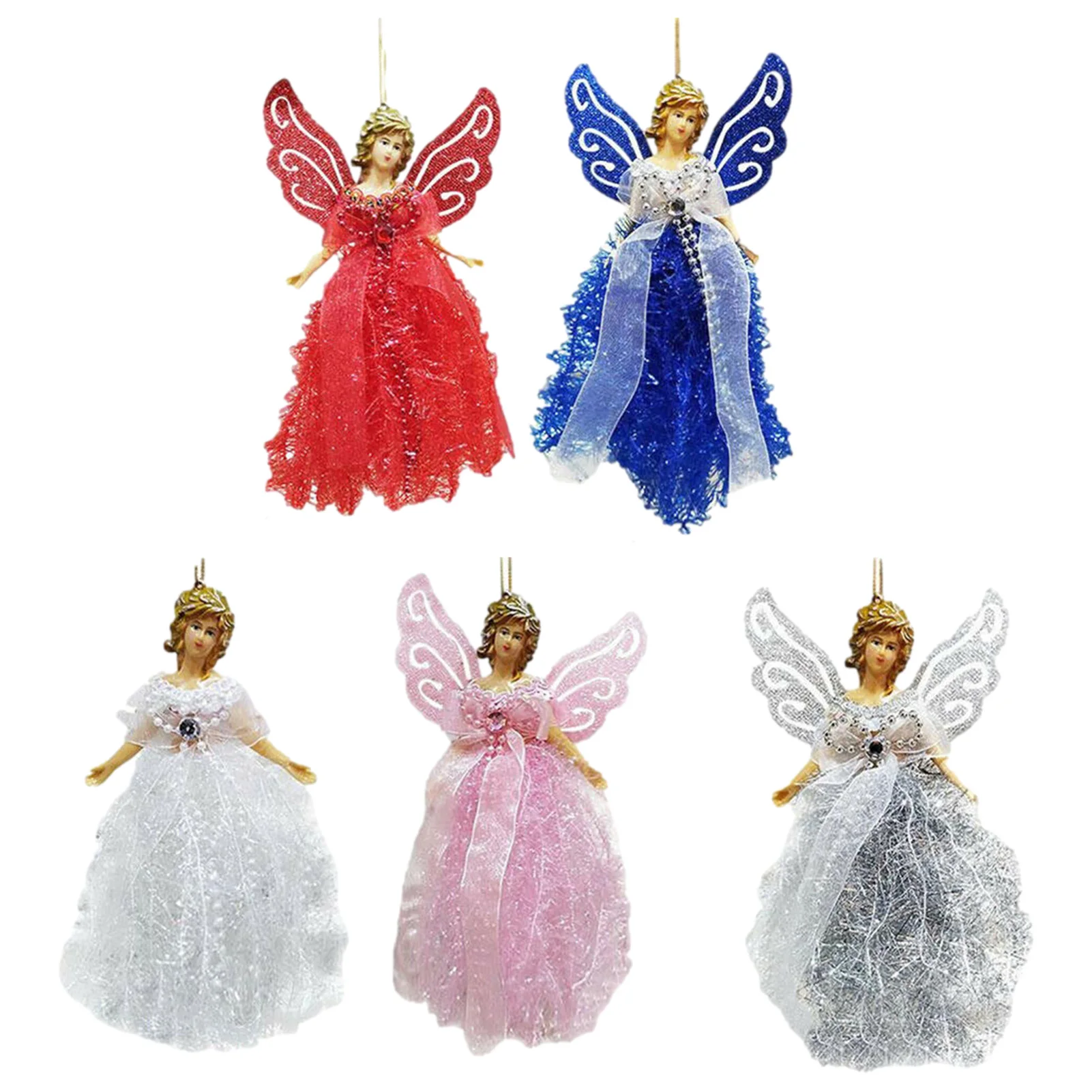 

1 шт. Рождественская Кукла Мини Ангел Рождественская елка кулон с крыльями для рождественских украшений орнамент с рождественской елкой