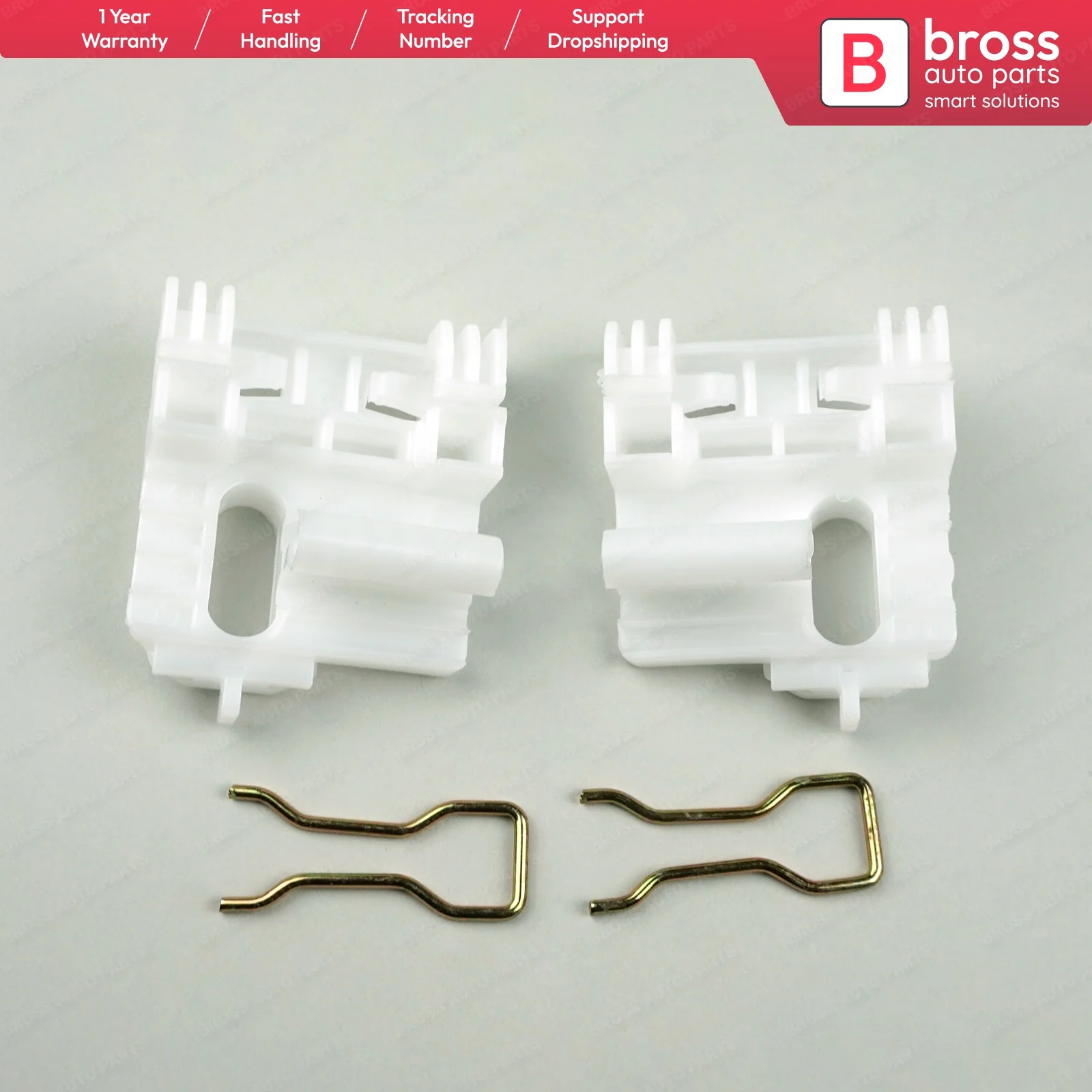 

BWR842+BWR852 2 Pieces Electrical Power Window Regulator Clips Rear Left and Right Door for Cherokee Jeep Liberty 2001-2005