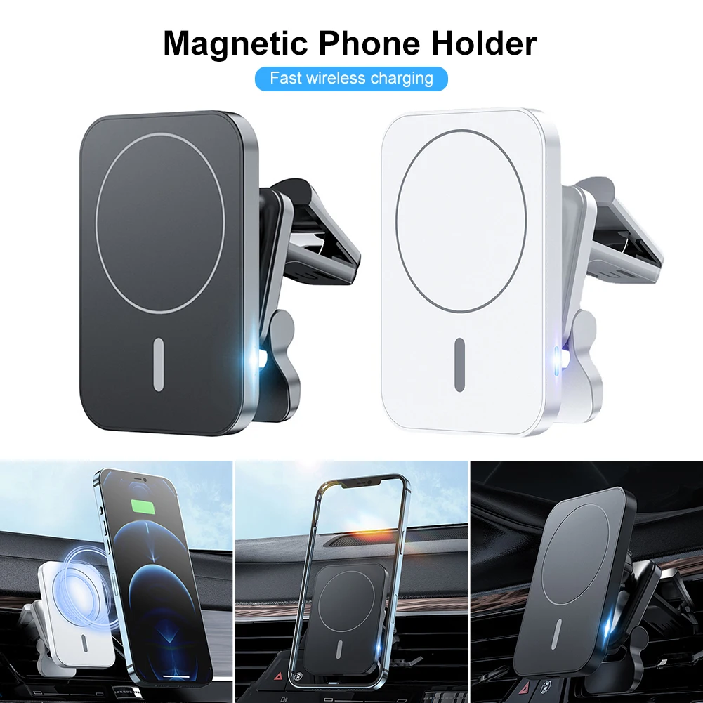 

Магнитное беспроводное автомобильное зарядное устройство для iPhone 13/13 Pro/13 Pro Max/13 Mini/iPhone12/12 Pro/12 Pro Max/12 Mini держатель для телефона с вентиляционн...