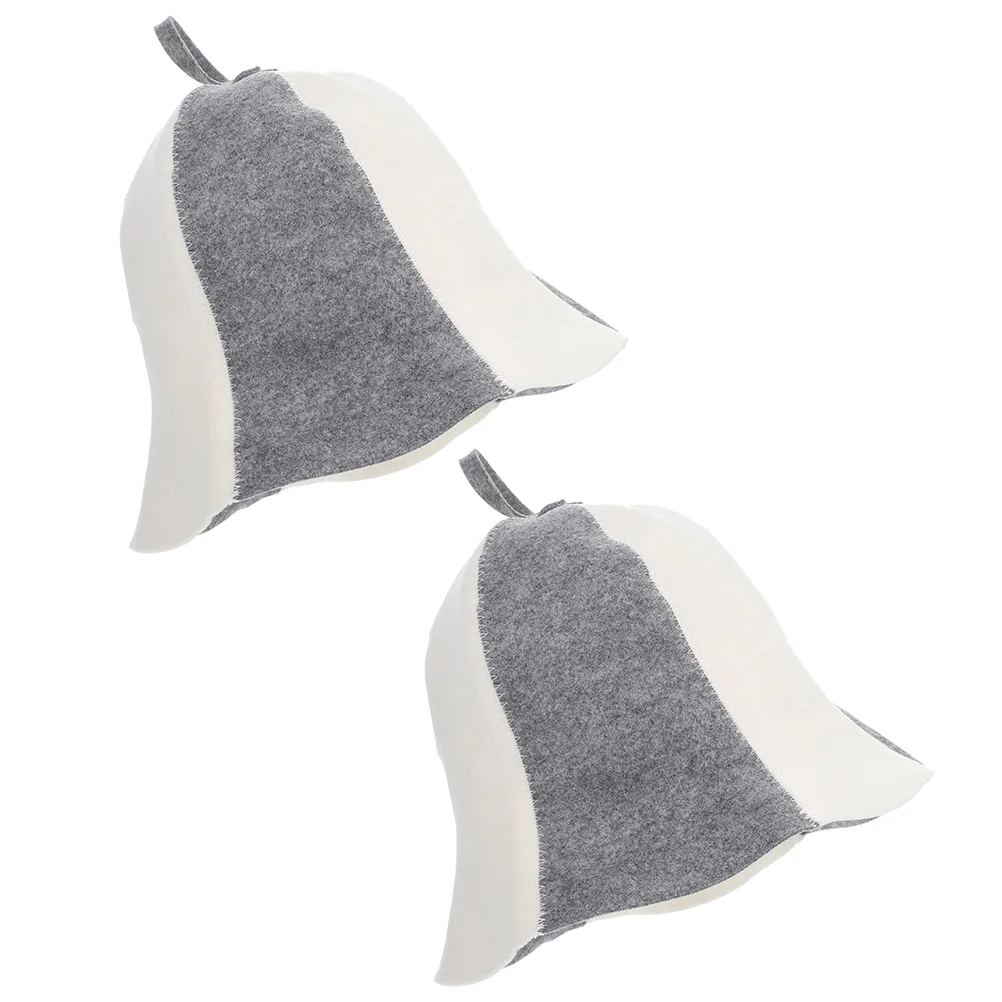 

2 Pcs Bathhouse Hat Big Shower Caps Men Bonnet Bath Hat Viking Sauna Hat Sauna Hat Women Men's Caps