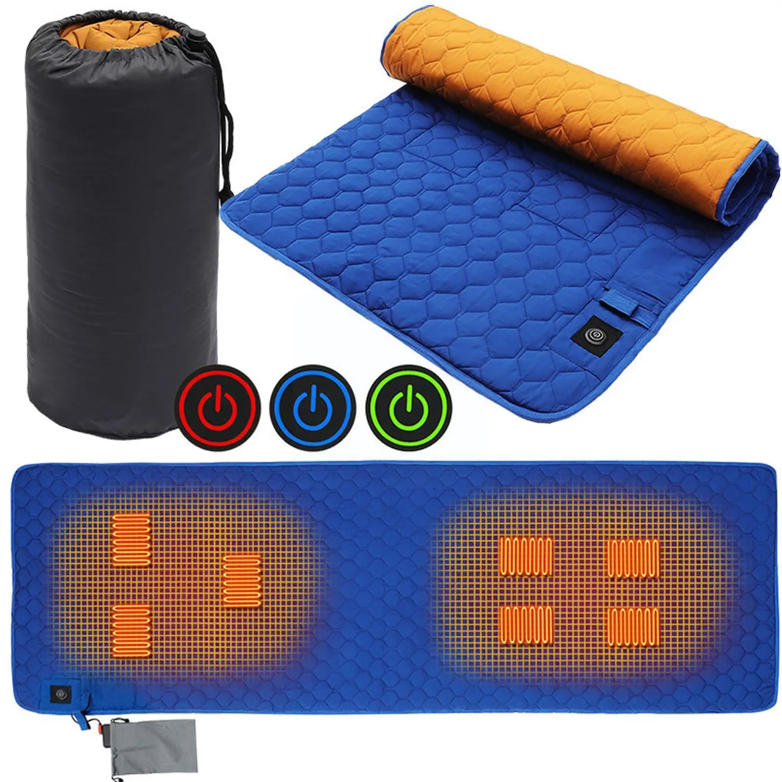 

Winter Heating Mat Usb Heating Sleeping Mat Insulation Heating Sleeping Mat Yoga Coldproof Camping Bag Mat V1x6