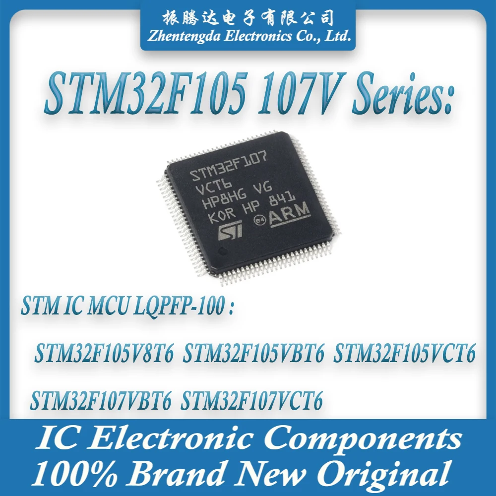 STM32F107VBT6 STM32F107VCT6 STM32F105V8T6 STM32F105VBT6 STM32F105VCT6 STM32F107 STM32F105 STM32F STM IC MCU Chip LQFP-100