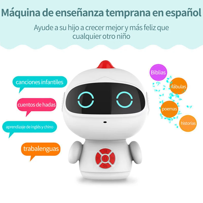 Дешево Обучающие игрушки на испанском языке для детей, машина для раннего развития испанского языка, Детская сказочная игрушка для раннего развит...