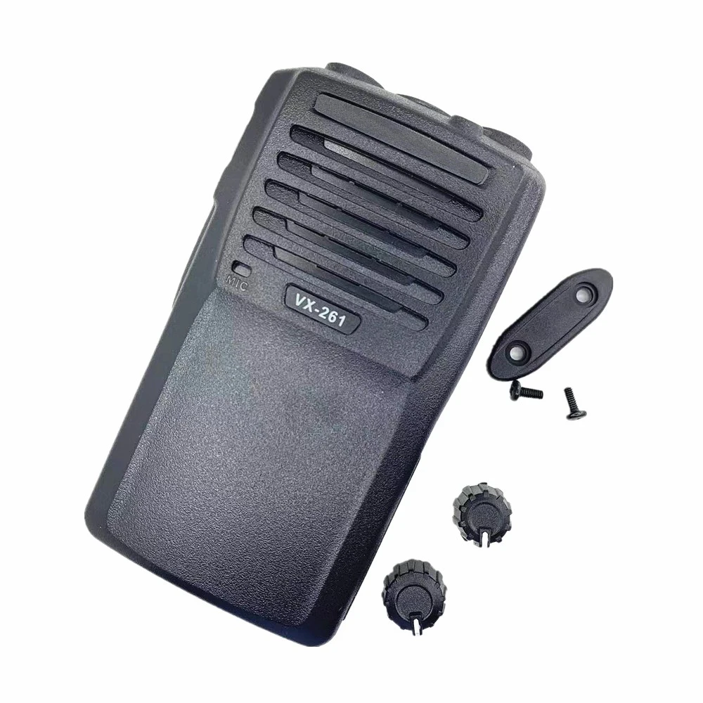 Black Housing Case Front Shell Kit Cover + Knob Cap Dust Cover For Vertex Standard EVX-261 Radio Walkie Talkie Accessories