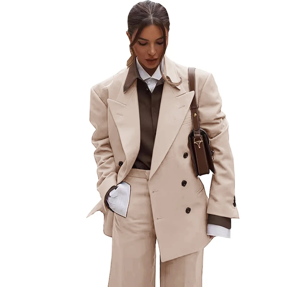 Женский костюм из двух предметов деловая облегающая рабочая одежда с