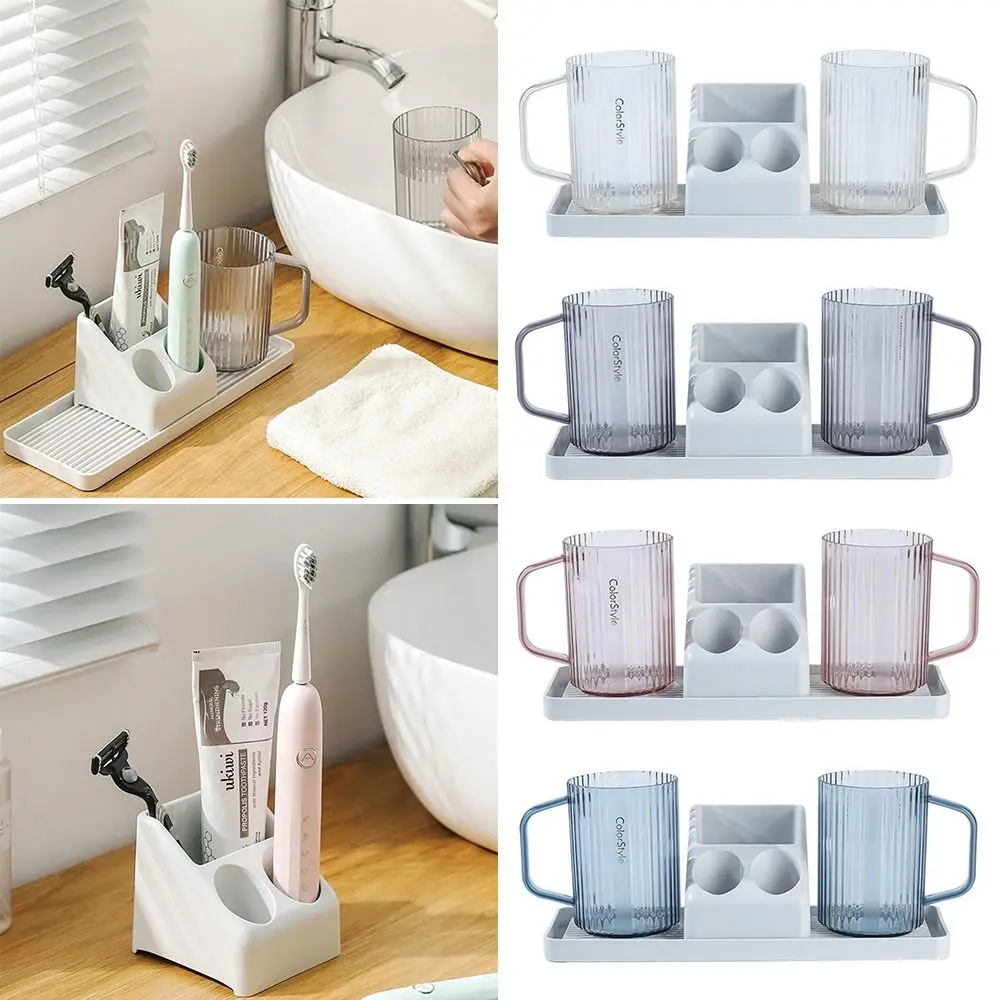 

Полка для хранения аксессуаров для ванной комнаты, настенный дозатор для зубной пасты, подставка для полоскания рта, держатель для зубных щ...