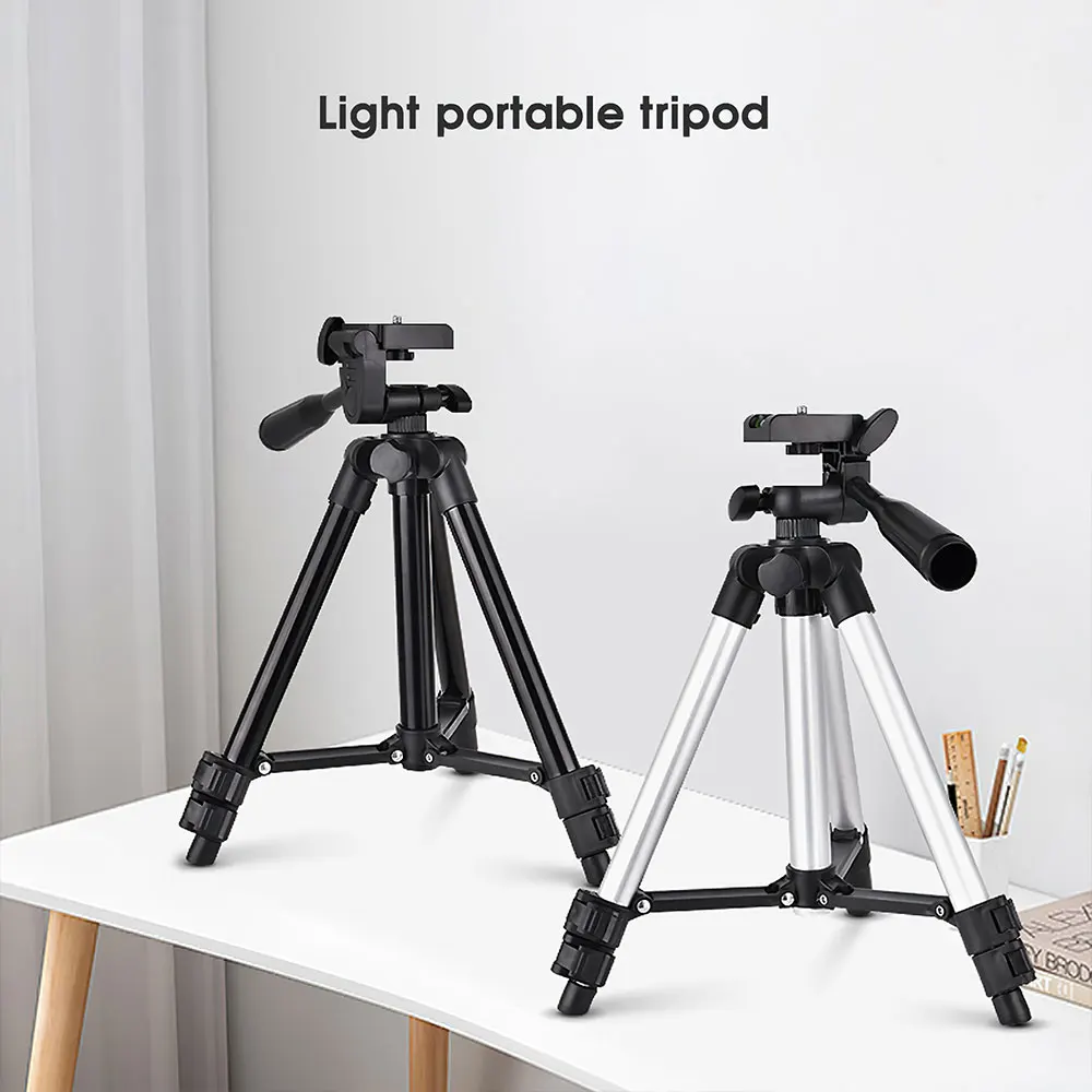 

Universal Phone Tripod Stand Foldable 63 cm Photography Camera Mount Aluminum for Gopro iPhone Samsung Xiaomi Huawei Phone