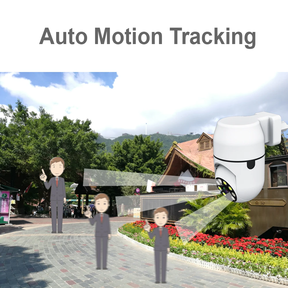 HD Tuya PTZ IP камера беспроводная человеческая Автоматическая слежение Cctv охранное