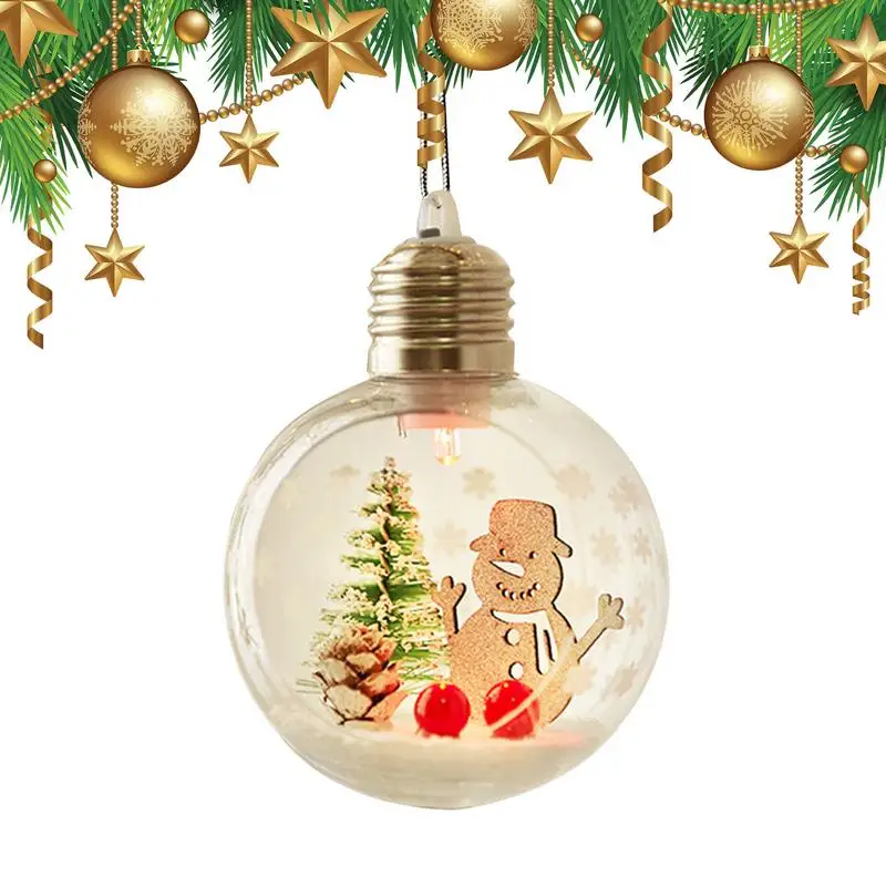Освещенные елочные шары Освещенный декор рождественских шаров Акриловый