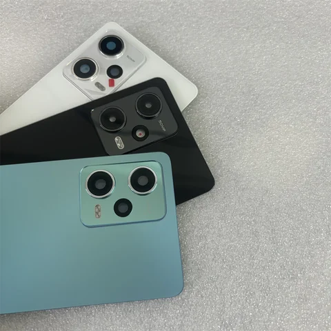 Для Xiaomi Redmi Note 12 Pro 5G крышка батарейного отсека задняя 3D стеклянная панель задний корпус чехол с объективом камеры запасные части