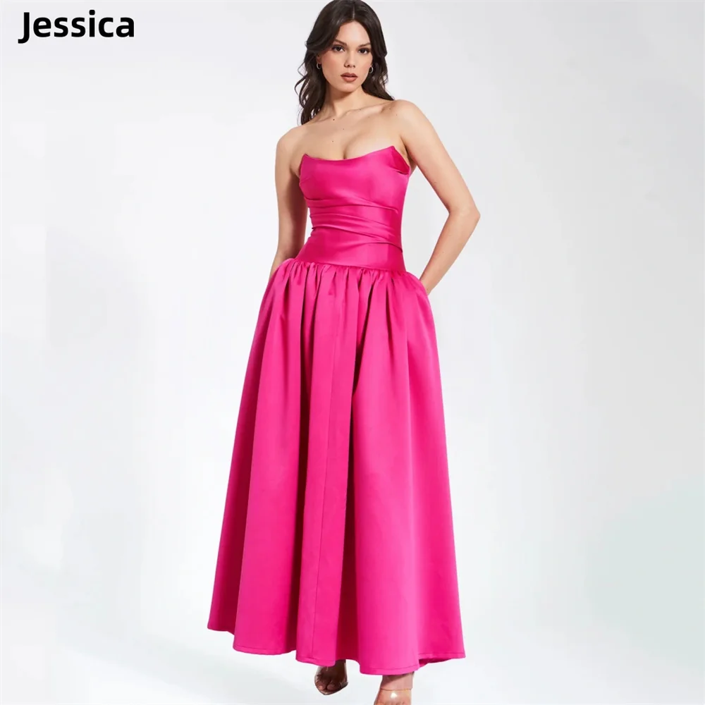 Женское вечернее платье без бретелек розовое ТРАПЕЦИЕВИДНОЕ для выпускного