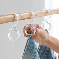 8pcs transparent with s shaped plastic hanging hook lock s hook hanging clothes hook the kitchen with a hook