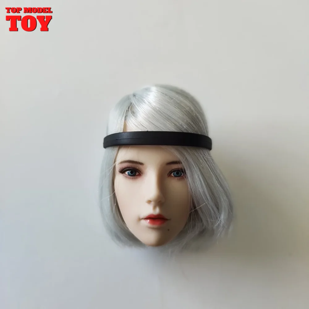 SET017 1/6 NieR 2B голова девушки с повязкой на глаза для волос подходит 12 дюймов TBL