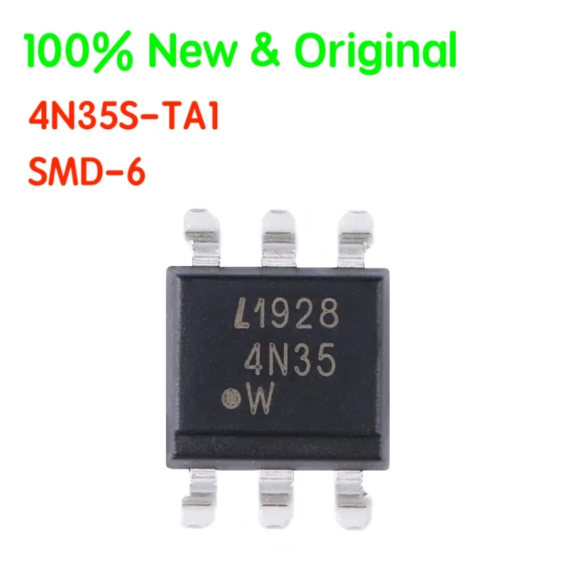 

10PCS/LOT 4N35 4N35S-TA1 SMD-6 Transistor Output Optocouplers 100% New & Original
