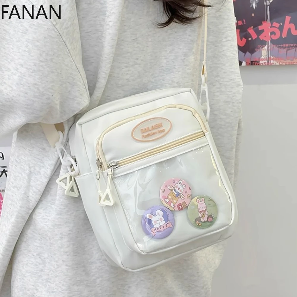 Фото Новинка 2025 года, Kawaii Itabag для больших сумок, сумки для девочек-подростков, прозрачная сумка через плечо JK, сумка через плечо, кошелек Bolso №1