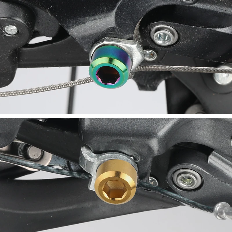 Фото Велосипедный C-Brake V-Brake Титановый болт для крепления кабеля Складное крепление для багажника велосипеда M6 * 10 P1.0 GC4 Ti Винт №5