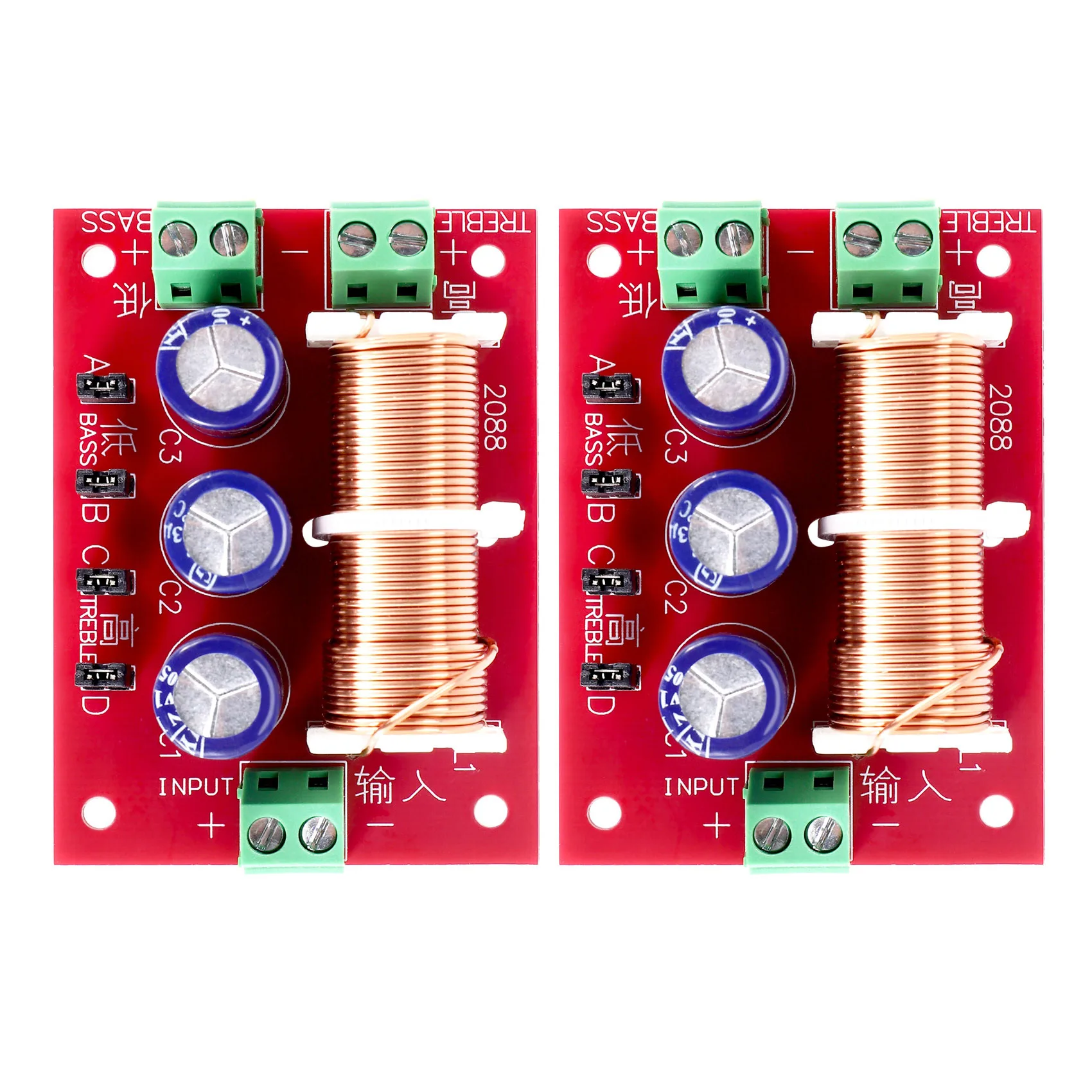 YLY-2088 Делитель звуковой частоты 400 Вт Регулируемые 2-полосные кроссоверные