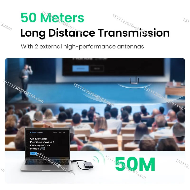 НОВЫЙ UGREEN беспроводной HDMI удлинитель видео передатчик и приемник комплект 5G 50M