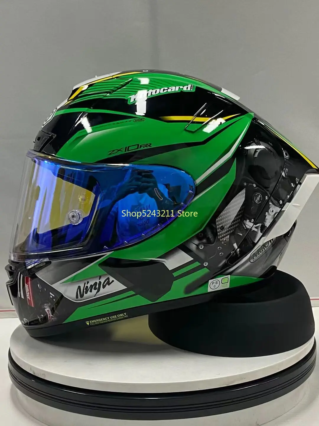 Шлем мотоциклетный SHOEI X14 шлем на все лицо зеленый X-четырнадцать R1 60-е юбилейное