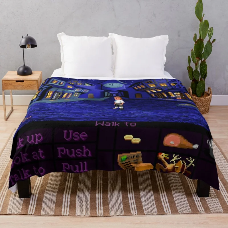 

Melee Island streets (Monkey Island 1) Throw Blanket Decorative Sofa Blankets