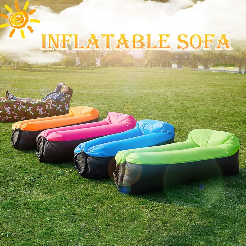 

Inflatable Bed Camp Sleeping Gears Lazy Inflatable Sofa Camping Air Cushion Beach Self-inflating Mats Waterproof Mattress Pad