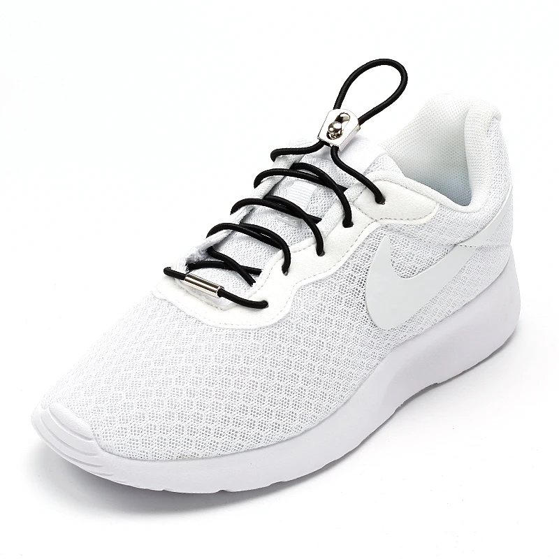Reflective No Tie Shoelaces Elastic Round Shoelace High Quality Metal Lock Suitable For All Kinds Of Shoes Sneakers Lazy Laces