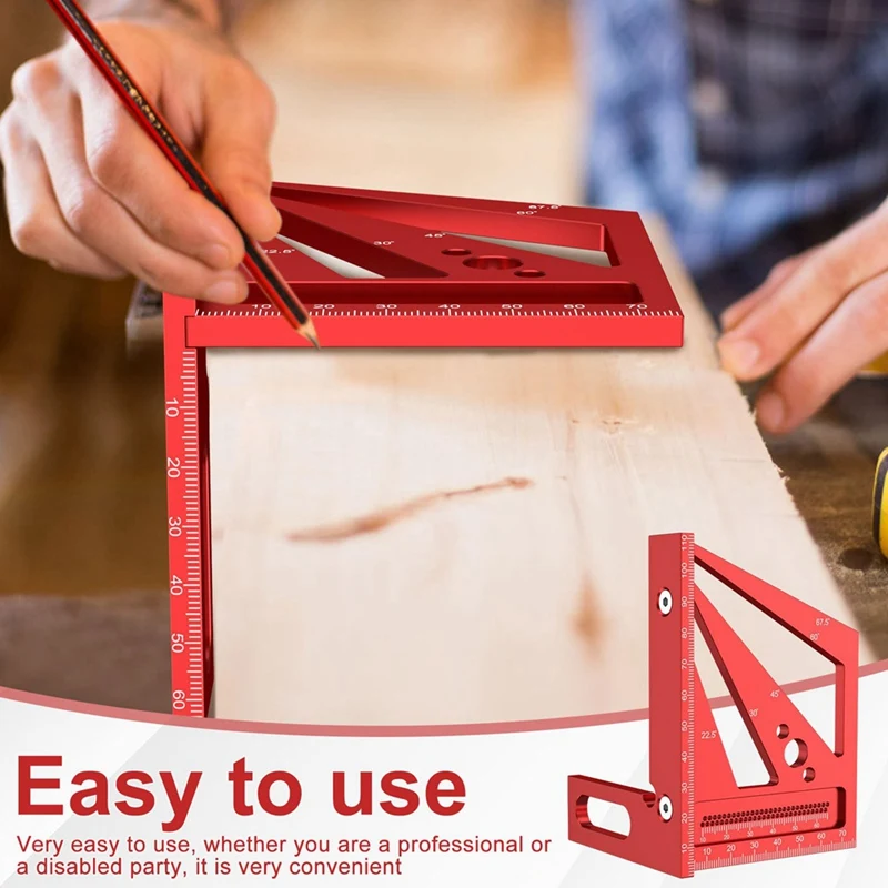 3D многоугловая измерительная линейка из алюминиевого сплава точность 22 5-90 °