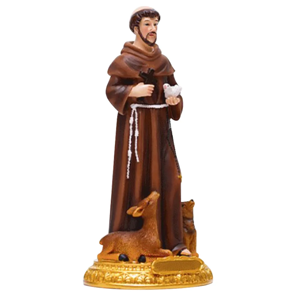 

San Francisco Statue Ornament Holy Catholic Figure Western Statues Sculptures Gifts