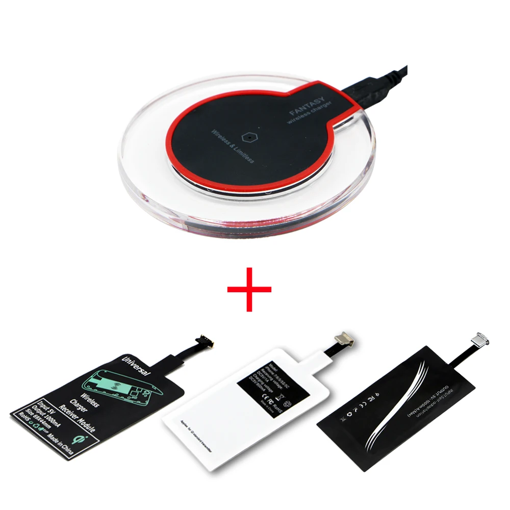 

Qi Wireless Charging Kit Transmitter Charger Adapter Receptor Receiver Pad Coil Type-C Micro USB Kit for IPhone Xiaomi Huawei