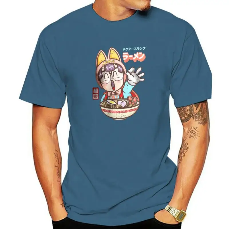 

Arale Noodle Ramen Dr Slump Japanese Manga Black TShirt Homme T Shirt Tees 100% Cotton Men
